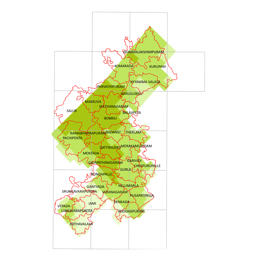 Storm surge inundation map for cyclone with wind speed 